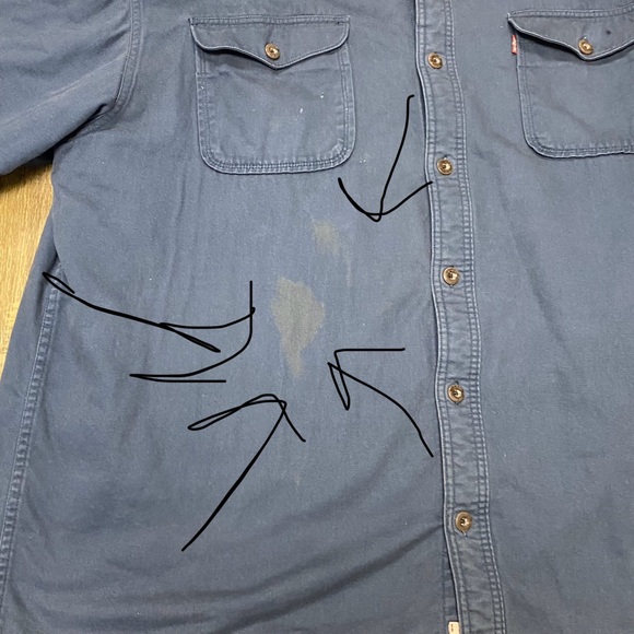 Levi's Men's Sherpa Blue Button Up Insulated/fleece Outdoor Chore Jacket Size 3X - Picture 14 of 16